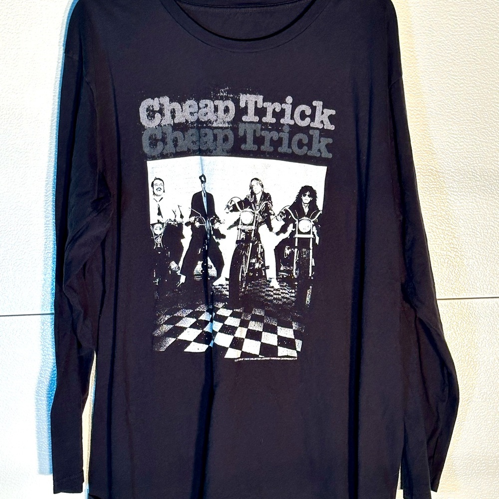 Cheap Trick Long Sleeved Men's T Shirt Vintage Rock Band Tour Merch XL
